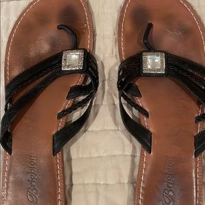 Brighton leather flip flops size 7.5
